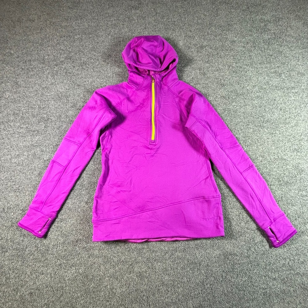 Avalanche Fleece Jacket Women's M Purple Polyester Hooded Stretch Quarter-Zip
